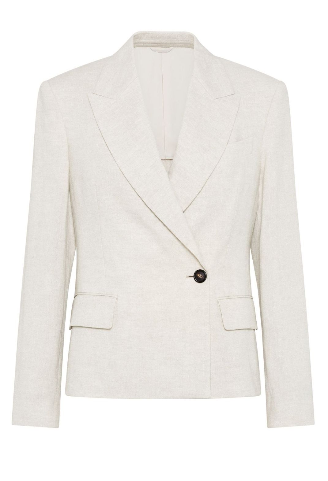 ジャケット BRUNELLO CUCINELLI Women Jackets MH1267340 WHITE Buy Brunello Cucinelli Monili-detail twill blazer (MH1267340